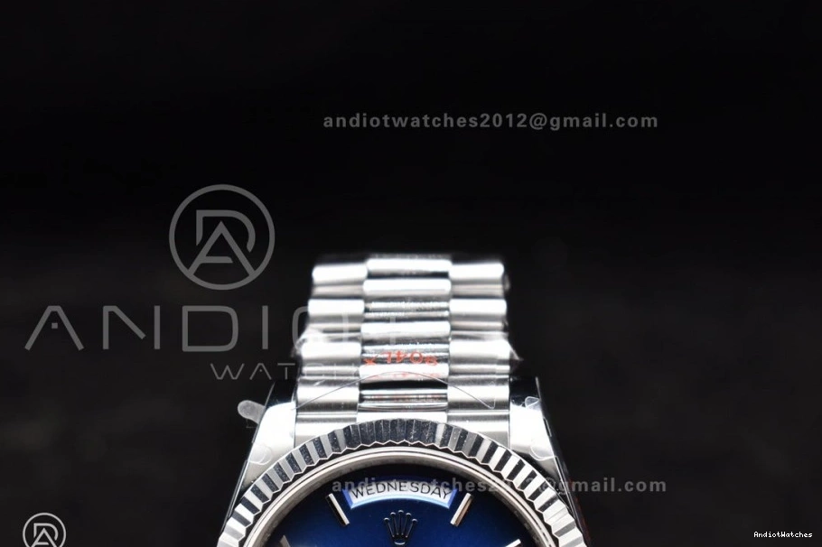 Dial V4 724 Weight) Edition SS QF Practical Blue (Gain A2836 DayDate 904L Bracelet Black Best Steel on 40 President 0419